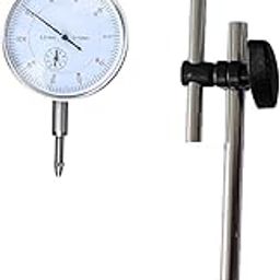 Inditrust Dial Indicator Gauge 0-10mm/0.01mm High Accuracy Dial Indicator Micrometer Precise Concentricity Measurement Instrument Tools with Flexible Magnetic Stand Table Scale Indicators Tools-29