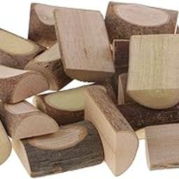 CALANDIS 20 Pieces 30mm Wooden Wood Blocks Log Slices Natural Tree Bark, Small Size for Home Decoration & Rustic Wedding Centerpieces Favor DIY Arts Crafts | Other Woodworking Supplies | Woodworking-image-29