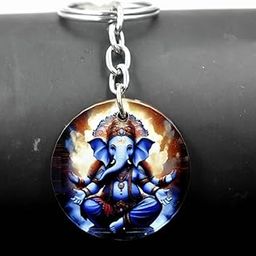 Lord Swayambhu Ganesh Religious Acrylic Keychain for Men and Women-image-97
