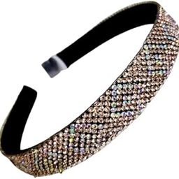 Elegant Hand Crafted Crystal Beaded Plastic Fancy Party Wedding Hairband For Girls and Women (505-1)-image-62