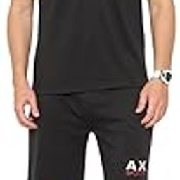 Men Solid Polo Neck Half Sleeve Cord Set-AJCS05-BLACK-image-91