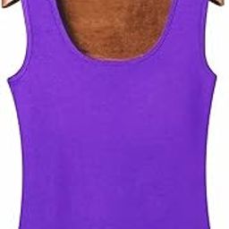 LUCIY Vest for Women Add size velvet women's vest for winter wear thermal underwear warm body top sleeveless solid slim O sweatshirt (Color : Hortel�, Size : XXXL)-image-55