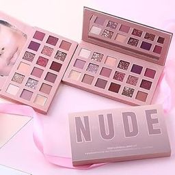 M.S TRADERS 18 Color Eyeshadow Palette With Mirror - Include Matte Shimmer & Glitter Blending, Natural Nudes Velvet-picture-25