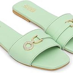 Women's Mint Green Slide Sandals,open Toe sandal-image-46