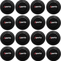 Kelenate® (Black-Sports Logo) 16 Pcs Universal Car Door Shock Absorber Car Door Protection Sticker,Buffer Bumper Cushion Car Door Shock Absorbing Gaskets Compatible with GLI Class-93