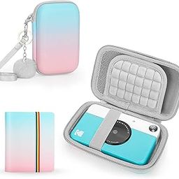 Yinke Album for Kodak PRINTOMATIC/Mini 2 HD /Smile Instant Photo Printer with Case for Kodak Cameras , Carrying Travel Protective Storage Bagï¼Ë†Gradient Colour Combinationsï¼â€°-image-2