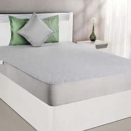 Amazon Brand - Solimo Melange Fabric Water Resistant Mattress Protector, 75x36 inches, Single Bed Size (Grey)-13
