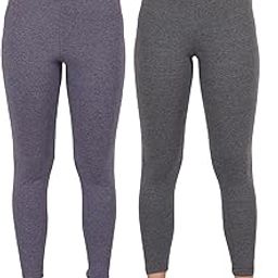 Pack of 2 Womens Solid Poly Cotton Lycra Thermal Pyjama-picture-29