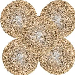 Orgo Dream Herbal Handmade Vetiver Ramacham Natural loofah (Khus) Bath Scrubber(pack of 5)-image-15