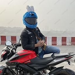 SRPHERE Model R4 Motorcycle Helmet Funny Bunny Cover Rabbit Sky Blue-13