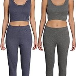 Womens Winter's Wear Polycotton Sleeveless Top - Pyjama Set Thermal-image-63