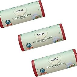 KWEL Plastic Disposable Garbage Bags/Dustbin Covers, 3 Packs Of 30 Pieces-90 Bags Medium (19" X 21") Red-15