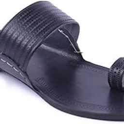 Women Kolhapuri Chappal Handmade Stylish Durable and Anti Slip Design Solid Black Leather Sandals Smooth and Comfortable Flip Flops Traditional Indian Footwear-picture-20