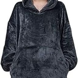 Fleece | Unisex Oversized Blanket Hoodies for Women & Men with Large Front Pockets | Lama Hoodie | Anything But Grey-3