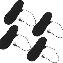 Tnfeeon Heated Socks for Men Women, 4 Pcs Electric Heated Insoles Foot Warmers USB Rechargeable High Temperature for Winter Outdoor Activities-image-49