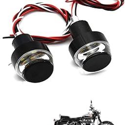 Kozdiko Motorcycle LED Indicator Dual Color Blinker Stylish Turn Signal Handle Bar Light for Royal Enfield Bullet 350-image-47