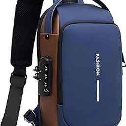 Unisex Crossbody Sling Bag Chest Backpack Men's Shoulder Bag, Leisure Travel Handbag, Anti-Theft Chest Bagwith USB Charging Port, Messenger Bags, Waterproof-image-6