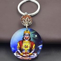 Lord Pawan Putra Religious Rudraksha Acrylic Keychain for Men and Women-image-47