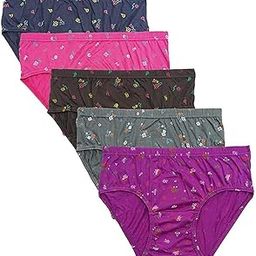 Ublic Womens Medium Size Cotton Printed Multicolor Inner Elastics Panties (Pack of 5)-image-53