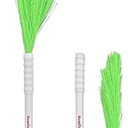 Homfine Plastic Broom Phool Jhadu Foldable Long Handle for Wet, Dry Floor Cleaning Dusting (Multicolor, 1U, Length - 39inch, carpet)-image-1
