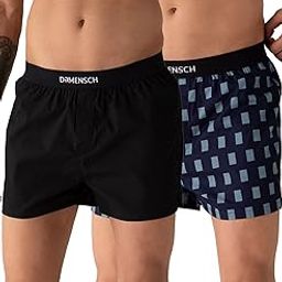 damensch Men's Regular Fit Cotton Breeeze Ultra Light Inner Boxers | 100% Cotton Men Innerwear, Boxer Shorts, Innerwear Men, Men Underwear, Man Shorts-Miami Blue,Cape Black-M (Pack of 2)-picture-42