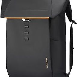 Five Types Capacity Adjustment, Casual Backpack with Top Flap, 20-24 L, [YKK Zip] Casual Travel Business Backpack, Hydrophobic Fabric, Suitable for 17 Inch Laptop Computers, black, Rucksack-image-13