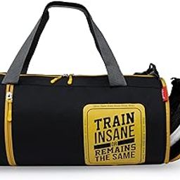 Polyester 23 Cms Duffle Gym Bag, Shoulder Bag, Sports Bag for Men & Women with Separate Shoe Compartment (Black) (Blue)-image-98
