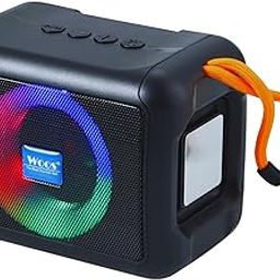 Woos BeatBass Compact Bluetooth 5.3 Speaker with USB, FM, Aux in, Dual Bass, Front Speaker, Music Sync RGB Ring Light (Black)-16