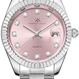 kenneth scott Women's Watch, Analog Display and Stainless Steel Strap - K23546-SBSP, Silver-picture-37