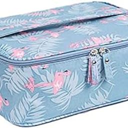 House of Quirk Bird;Leaf 20 Cms Cosmetic Pouch (M_GM_ORG_GREY_FLAMINGO_Grey Flamingo)-image-13