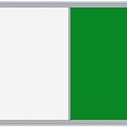Provizon Tiger Series 1.5x2 feet Combination Non-Magnetic White Board with Green Notice Pin-up Board; Marker Writing Plus Pushpin/Bulletin Board with Aluminum Frame Finishing (White and Green)-27