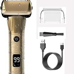 HATTEKER HT-607S Foil shaver, Beard Shaver 5 Blade Shaver for Men Popup Beard Trimmer with Rechargeable 2 Adjustable Speeds, digital display, lock function, Men's Beard Shaver runtime 100 minutes-image-33