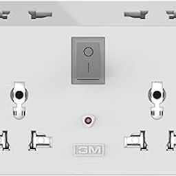 GM 3019 3 Pin Universal Multi Plug Travel Adaptor with 6 AMP for Home Applications, Computers, Laptops-28