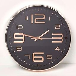 Kaldar Stylish 30 cm x 30 cm Wall Clock Featuring Silent Sweep Technology - Medium Plastic Construction for a Modern Look, Perfect for Any Room in Your Home or Office - Alpha Rose Gold-picture-22
