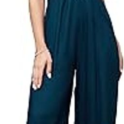 Women's Round Neck Flared Sleeve Floral Raglan Regular Jumpsuit with Pockets-picture-54