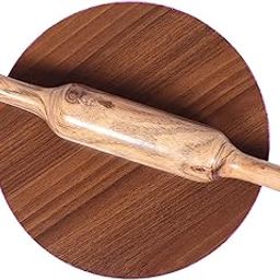 RJ kitchenware Store chakla belan roti maker Combo Pack of 2 PLY Chakla 10 IN Wooden Belan 12 In Size/Rolling Pin/Roti (wooden chakla Belan set)-22