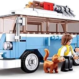 Sluban T1 Surfer Car Building Bricks Set with 1 Male&Dog Toy,Multicolor, 227 Pcs-image-63