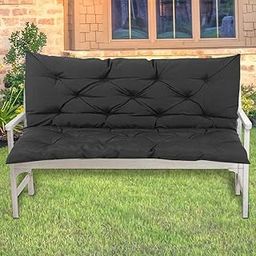 Daddy Cool Comfortable 2 Seater Full Outdoor and Indoor Bench Cushion for Garden/Chair Pad/Back and Hip Pain Relief Handmade Quilting Pack of 1 (40 x 50 Inch - Grey)-16