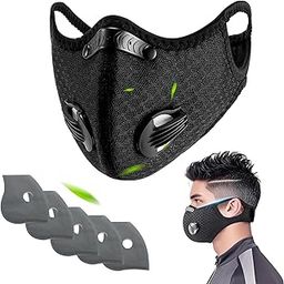 CoolShef Windproof Sports Face Mask for Men & Women– Reusable Dust Face Mask with 5 Activated Carbon Filters, Breathable Sports Mask for Woodworking, Construction, Cycling, and Outdoor Use-image-16
