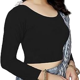 Basic Women's Comfy Sexy Top Black Scoop Neck Solid Tops Full Sleeve Blouse Crop Top Women-image-57