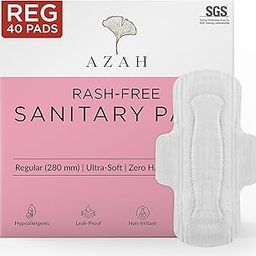 AZAH Sanitary Pads for Women Regular [Pack of 40] 100% Rash-Free sanitary napkins | 3x More Absorption, Cottony Soft and Dry Top Cover for heavy Flow | Toxin Free, Locks Odour, Leak-Proof-picture-23