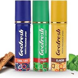 Geofresh Ayurvedic Instant Mouth Freshener Bad Breath Freshener Oral Dry Spray 15G(PAAN-ELAICHI-MINT)-image-22