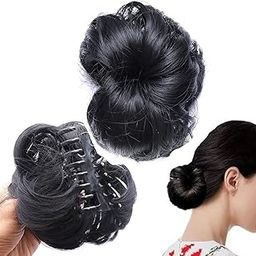 Artificial Juda Hair Bun With Clutcher Hair Accessories Hair Extension & Hair Wigs Hair Juda For Women & Girls, Black (Black)-picture-34