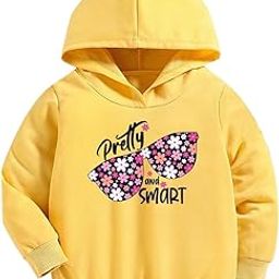 KiddieKisses Girls Winter Hoodie – Yellow Fleece Sweatshirt with Pretty and Smart Design | Soft & Stylish for Kids, 2 to 8 Years-image-27