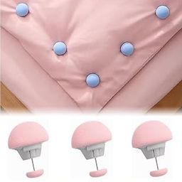 Duvet Clips Mushroom Cover Pins Cotton Quilt Fixer Duvet Fasteners Grippers Anti-Movement Bed Quilt Clamps Sheet Quilt Holder Clips for Socks Curtains Quilt Cove (6)-picture-12