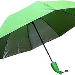 Banana Shaped Mini Umbrella, Green, Foldable, Rain & UV Protection, Self-Standing, Fiberglass Ribs, ABS Handle, PG Cloth Cover-18