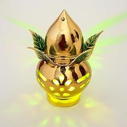 K D led Light Kalash/modak/mushak with Colour chamging led Light Dome for ganpati Festival/Navratri Festival (LED Kalash 02 PCS)-image-33