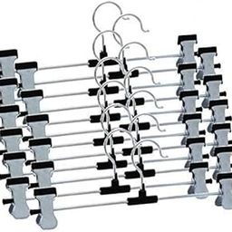 GIRLYZ Attire Heavy-Duty Add-On Metal Skirt Slack Jeans Pant Hangers with Clips, Multi Stackable Add on Metal Hangers, Adjustable Clip Pants Hanger, Cascading Clip Hager Jeans (Pack of (Pack of 3)-image-4
