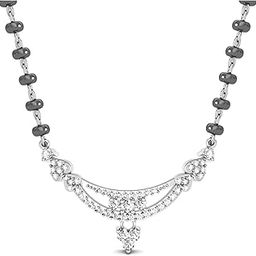 18k (750) White Gold and Diamond Mangalsutra for Women-image-60
