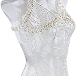 CALANDIS™ Imitation Pearl Body Chain Classic Multilayer for Costume Party Gift Bikini | Fashion Jewelry-image-4